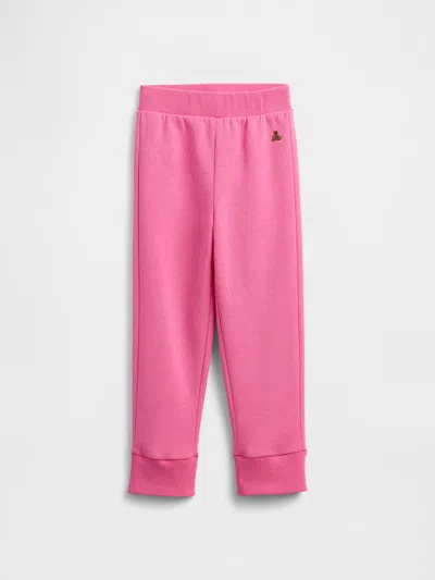 Gap Factory Babygap Brannan Bear Pull-on Fleece Joggers In Pink