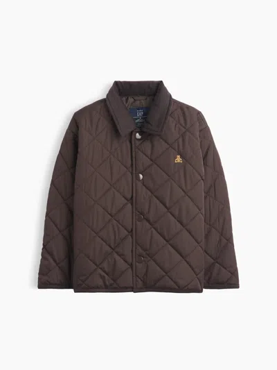 Gap Factory Babygap Brannan Bear Quilted Barn Jacket In Terra Brown