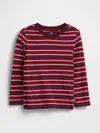 Gap Factory Babygap Brannan Bear Stripe T-shirt In Burgundy