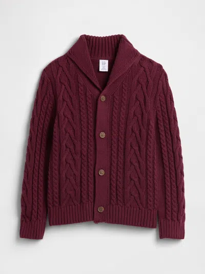 Gap Factory Babygap Cable-knit Cardigan In Red