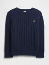 Gap Factory Babygap Cable-knit Crewneck Sweater In Black
