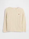 Gap Factory Babygap Cable-knit Crewneck Sweater In Neutral
