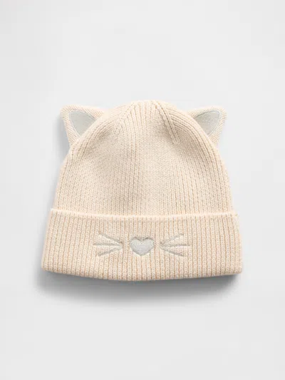 Gap Factory Babygap Cat Beanie In Neutral