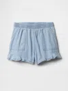 Gap Factory Babygap Chambray Ruffle Pull-on Shorts In Blue