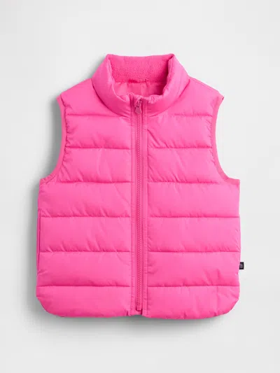 Gap Factory Babygap Coldcontrol Puffer Vest In Pink