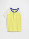 Gap Factory Babygap Colorblock Henley T-shirt In Yellow