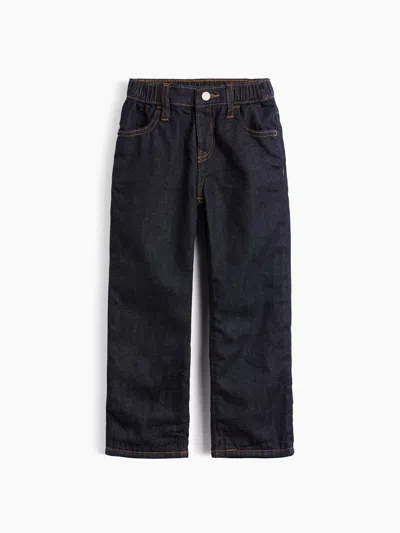 Gap Factory Babygap Cozy-lined Original Straight Jeans In Dark Wash