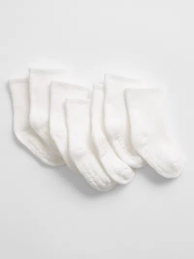 Gap Factory Babygap Crew Socks (7-pack) In White