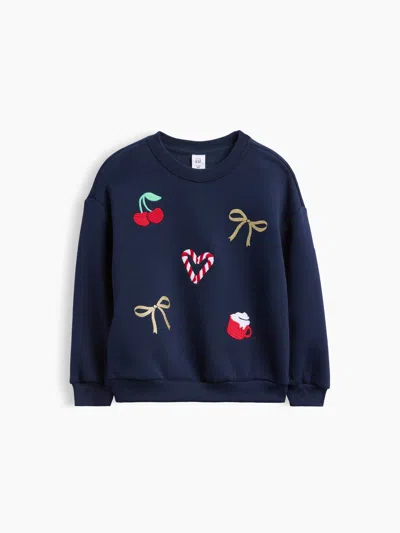 Gap Factory Babygap Crewneck Graphic Sweatshirt In Blue