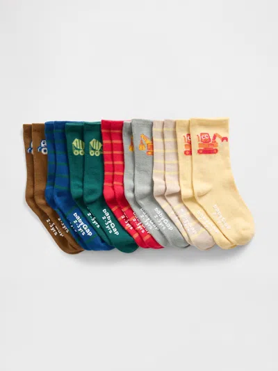 Gap Factory Babygap Digger Crew Socks (7-pack) In Multi