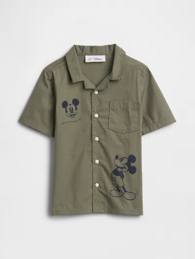 Gap Factory Babygap × Disney Mickey Mouse Vacay Shirt In Green