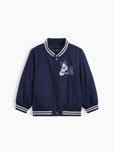 Gap Factory Babygap × Disney Mickey Mouse Varsity Jacket In Blue
