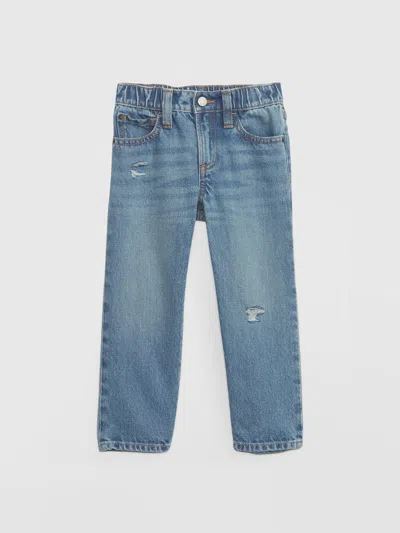 Gap Factory Babygap Distressed Original Straight Jeans In Blue
