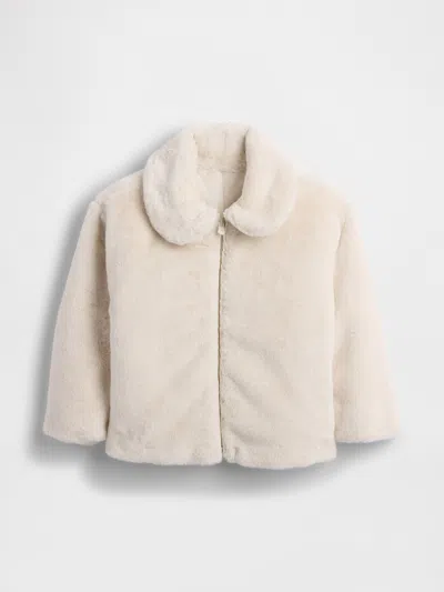 Gap Factory Babygap Faux-fur Jacket In White