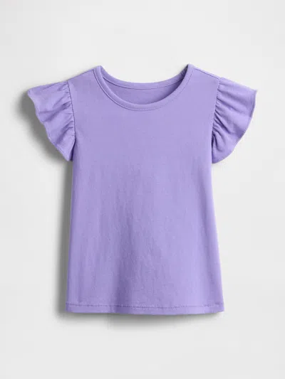 Gap Factory Babygap Flutter Sleeve T-shirt In Purple