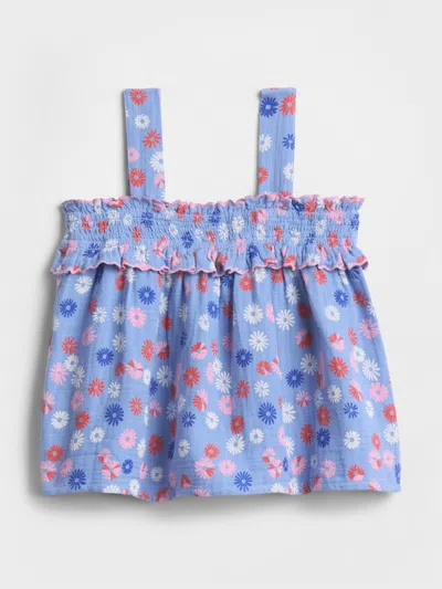 Gap Factory Babygap Gauze Smocked Top In Multi