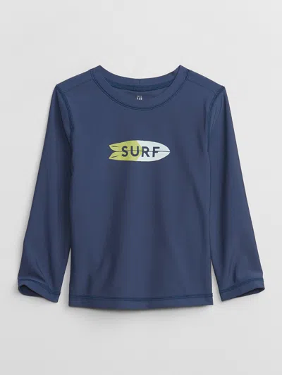 Gap Factory Babygap Graphic Rash Guard In Blue