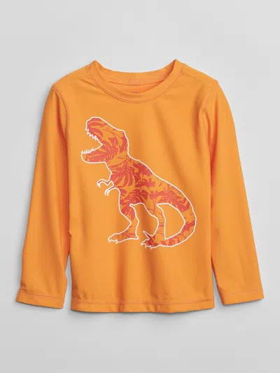 Gap Factory Babygap Graphic Rash Guard In Orange