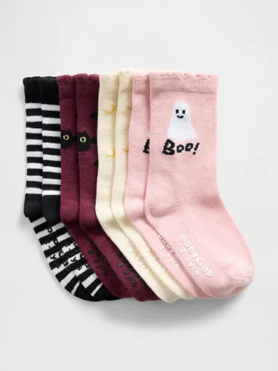 Gap Factory Babygap Halloween Crew Socks (4-pack) In Black