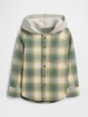 Gap Factory Babygap Hooded Flannel Shirt In Neutral
