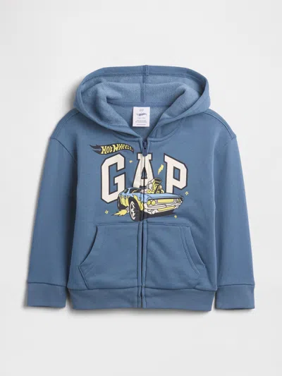 Gap Factory Babygap | Hot Wheels™ Relaxed Logo Zip Hoodie In Blue