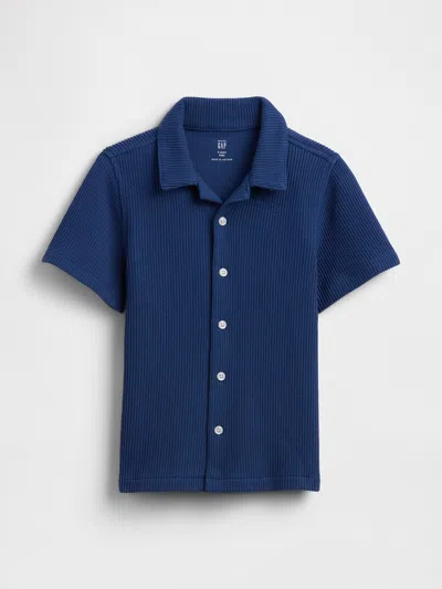 Gap Factory Babygap Jacquard Ribbed Shirt In Blue
