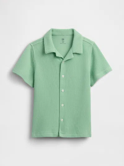 Gap Factory Babygap Jacquard Ribbed Shirt In Green