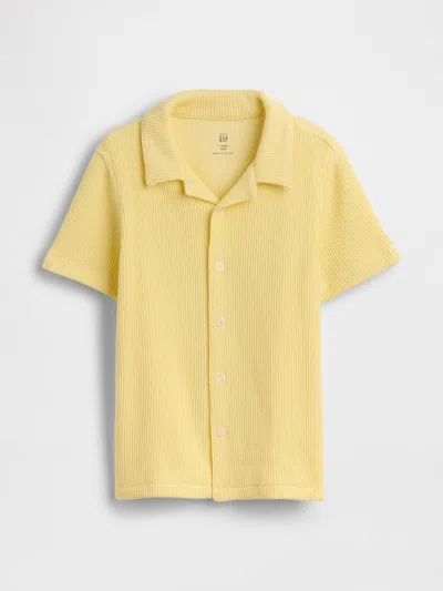 Gap Factory Babygap Jacquard Ribbed Shirt In Yellow