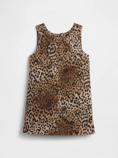 Gap Factory Babygap Leopard Print Denim Skirtall In Brown