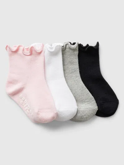 Gap Factory Babygap Lettuce-trim Crew Socks (4-pack) In Multi