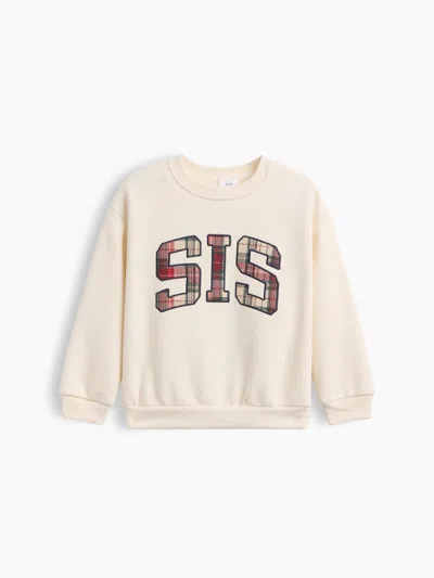 Gap Factory Babygap Lil' Sis Crewneck Sweatshirt In Burgundy