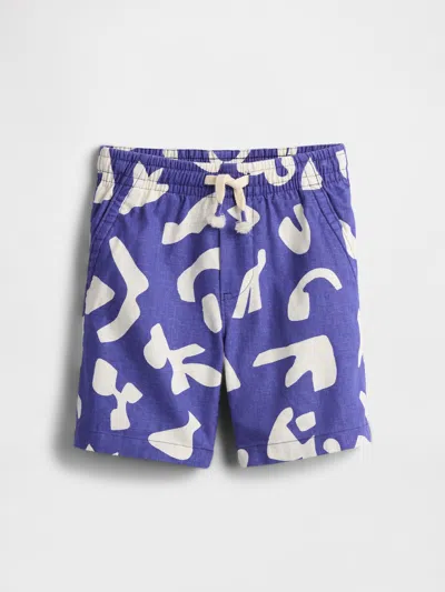 Gap Factory Babygap Linen-blend Pull-on Shorts In Multi