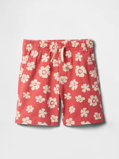Gap Factory Babygap Linen-blend Pull-on Shorts In Pink