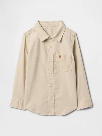 Gap Factory Babygap Linen-blend Shirt In Brown