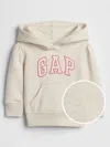 Gap Factory Babygap Relaxed Logo Graphic Hoodie In White