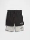 Gap Factory Babygap Logo Pull-on Shorts (2-pack) In Black