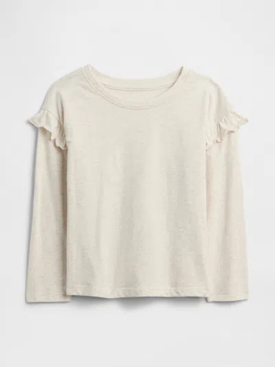 Gap Factory Babygap Logo Ruffle Crewneck T-shirt In Neutral
