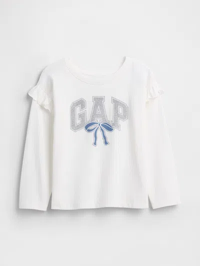 Gap Factory Babygap Logo Ruffle Crewneck T-shirt In White