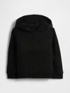 Gap Factory Babygap Logo Sherpa-lined Zip Hoodie In Black