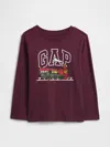 Gap Factory Babygap Logo T-shirt In Burgundy