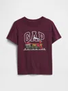 Gap Factory Babygap Logo T-shirt In Burgundy