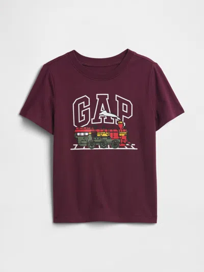 Gap Factory Babygap Logo T-shirt In Burgundy