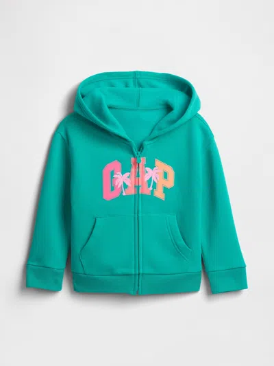 Gap Factory Babygap Logo Zip Hoodie In Green