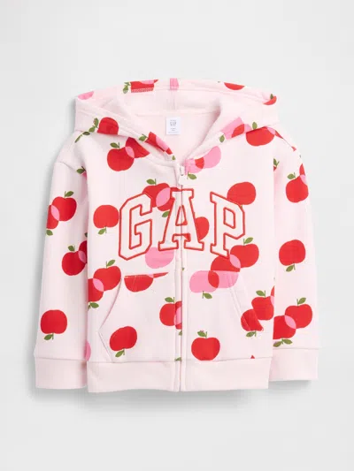 Gap Factory Babygap Logo Zip Hoodie In Pink
