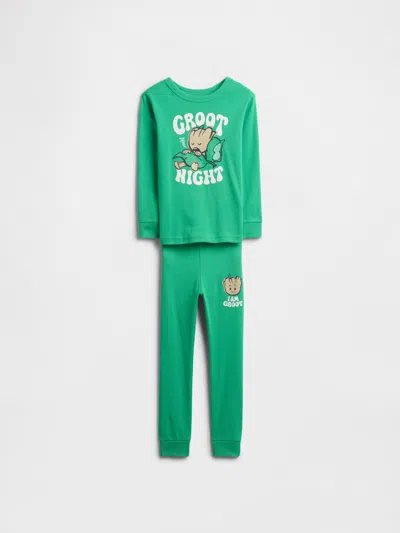 Gap Factory Babygap | Marvel Groot 100% Organic Cotton Pj Set In Green