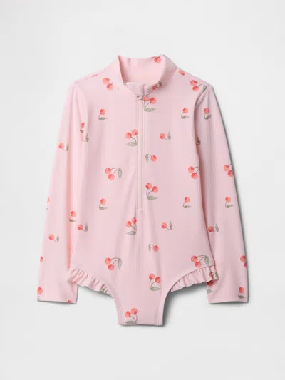 Gap Factory Babygap One-piece Rash Guard In Pink