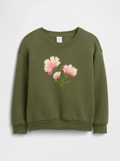 Gap Factory Babygap Oversized Graphic Sweatshirt In Green