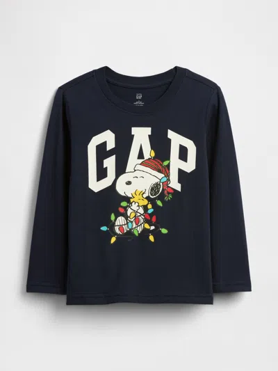 Gap Factory Babygap | Peanuts Logo T-shirt In Black