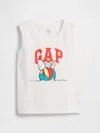 Gap Factory Babygap | Peanuts Logo Tank Top In White