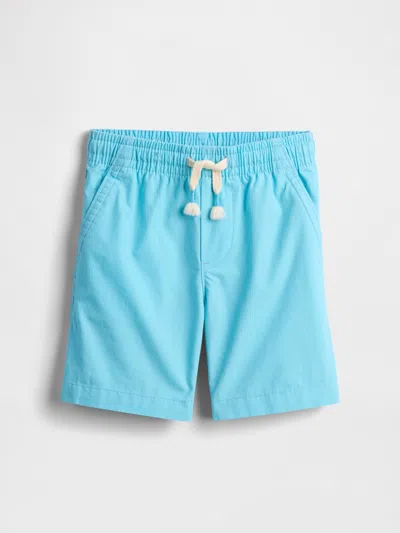 Gap Factory Babygap Poplin Pull-on Shorts In Blue